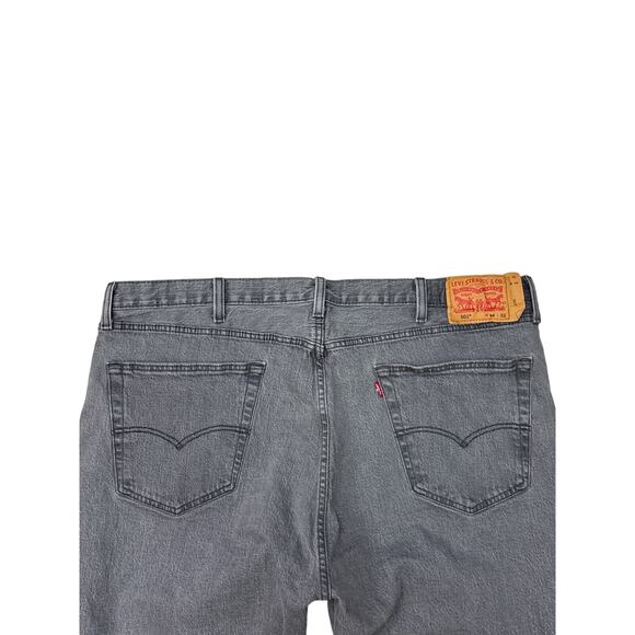 Levis 501 Jeans Mens 44x32 (42x31) Gray Original Fit Button Fly Stretch Casual - Picture 3 of 12
